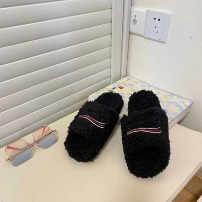 Fuzzy Unisex Designer Slides