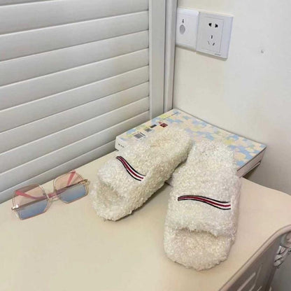 Fuzzy Unisex Designer Slides